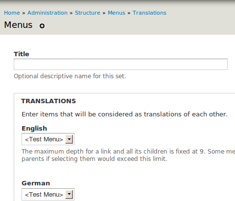 Drupal - Internationalization - Menu translation